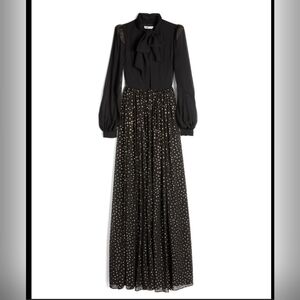 Express Black Dress with Gold Dots